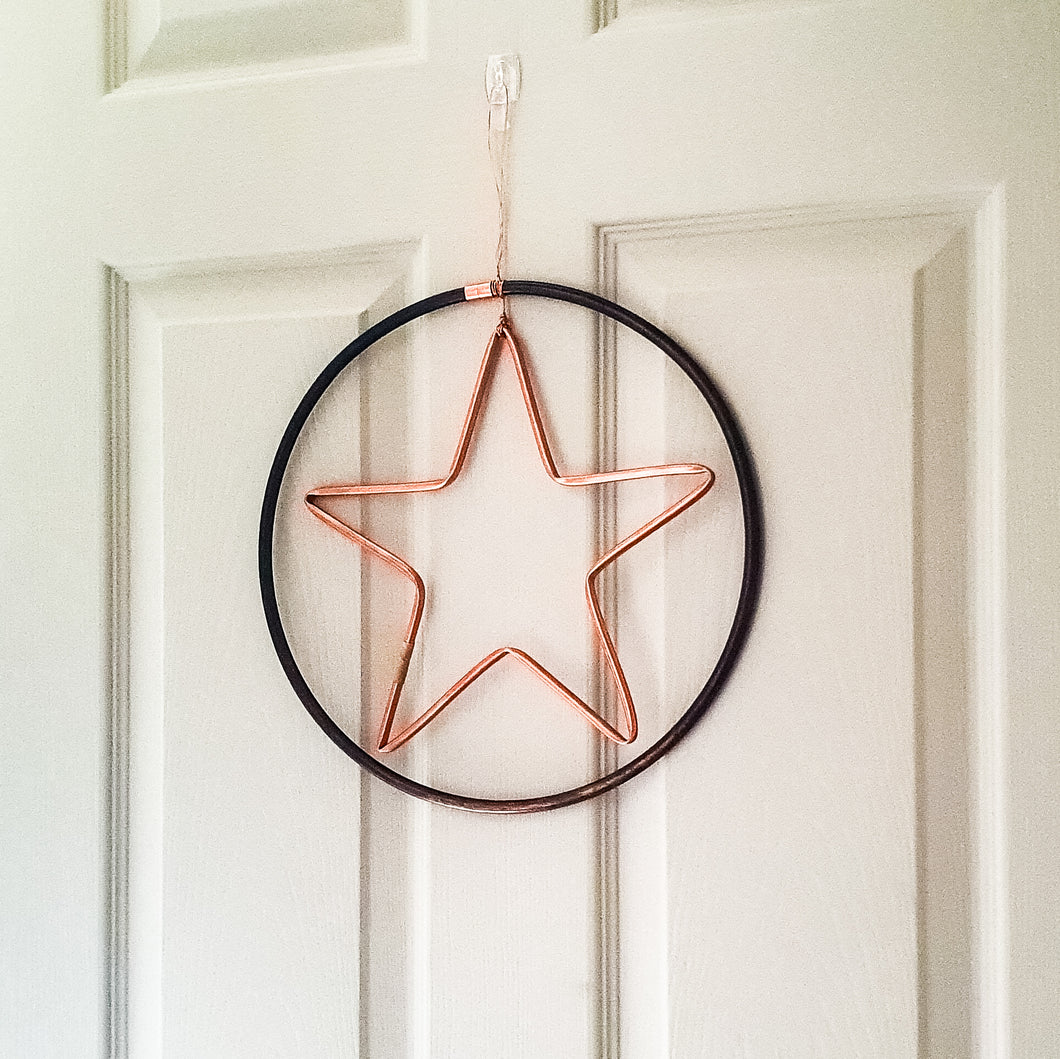 Copper Star and Circle Wreath