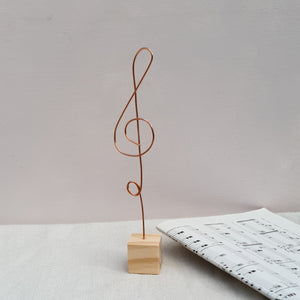 Little Copper Treble Clef Decoration for Music Lovers