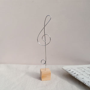 Little Silver Treble Clef Decoration for Music Lovers