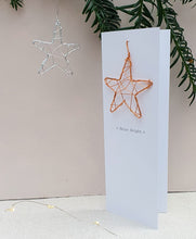 Load image into Gallery viewer, Mini Copper Star Christmas Card
