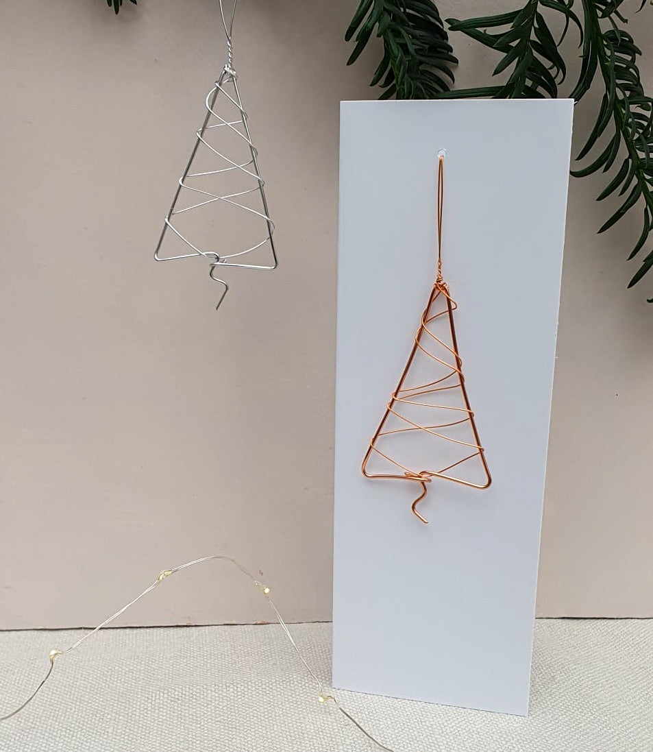 Mini Copper Tree Christmas Card