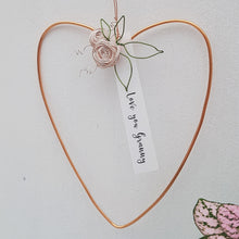 Load image into Gallery viewer, Little Copper Floral Heart for Mum or Grandma

