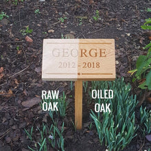 Load image into Gallery viewer, Classic Oak Memorial Plaque
