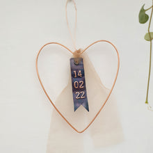 Load image into Gallery viewer, Little Copper Wire Anniversary Heart
