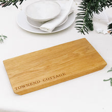 Load image into Gallery viewer, Personalised Engraved Oak Serving &amp; Chopping Board
