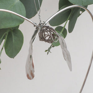Aluminium Mistletoe Heart Decoration