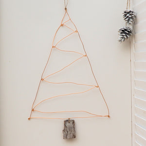Copper Wire Christmas Tree Wall Hanging