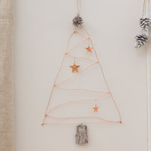 Load image into Gallery viewer, Copper Wire Christmas Tree Wall Hanging
