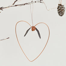 Load image into Gallery viewer, Copper Mistletoe Heart
