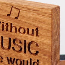 Load image into Gallery viewer, Engraved Oak Music Lovers&#39; Block
