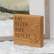 Load image into Gallery viewer, Engraved Oak Cyclists Block
