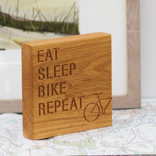 Load image into Gallery viewer, Engraved Oak Cyclists Block
