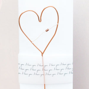 Copper Love Heart Card