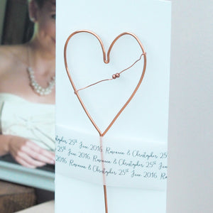 Personalised Copper 7th Wedding Anniversary Heart