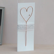 Load image into Gallery viewer, Personalised Copper 7th Wedding Anniversary Heart
