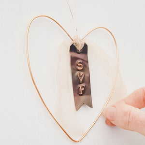 Personalised Little Copper Wire Heart