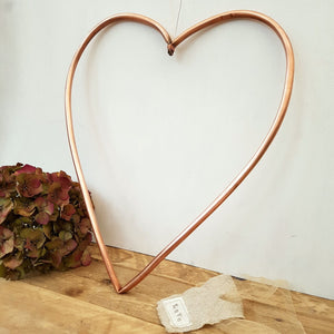 Copper Metal Heart