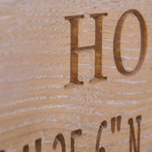 Load image into Gallery viewer, Personalised Contemporary Engraved Oak Co-ordinate Sign
