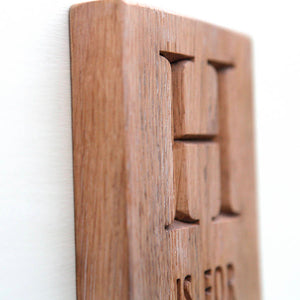 Contemporary Personalised Engraved Oak Shaker Peg