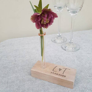 Personalised Little Wedding Anniversary Bud Vase
