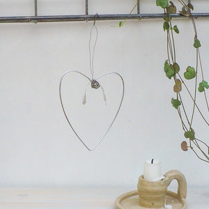 Aluminium Mistletoe Heart Decoration