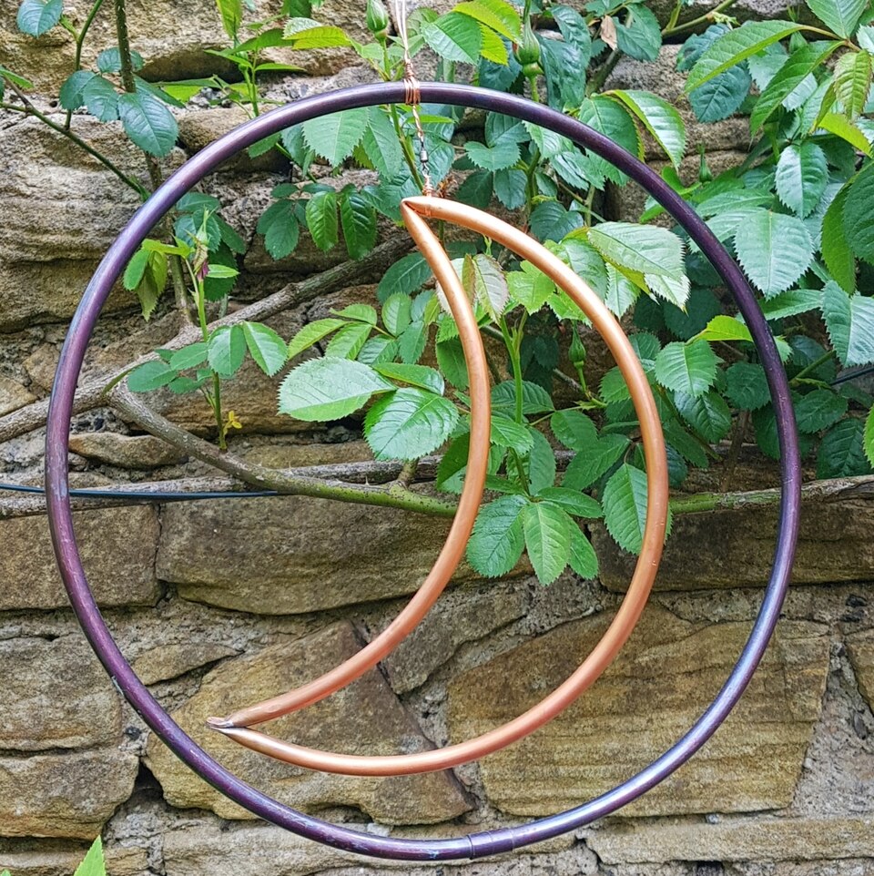 Copper Moon and Circle Wreath